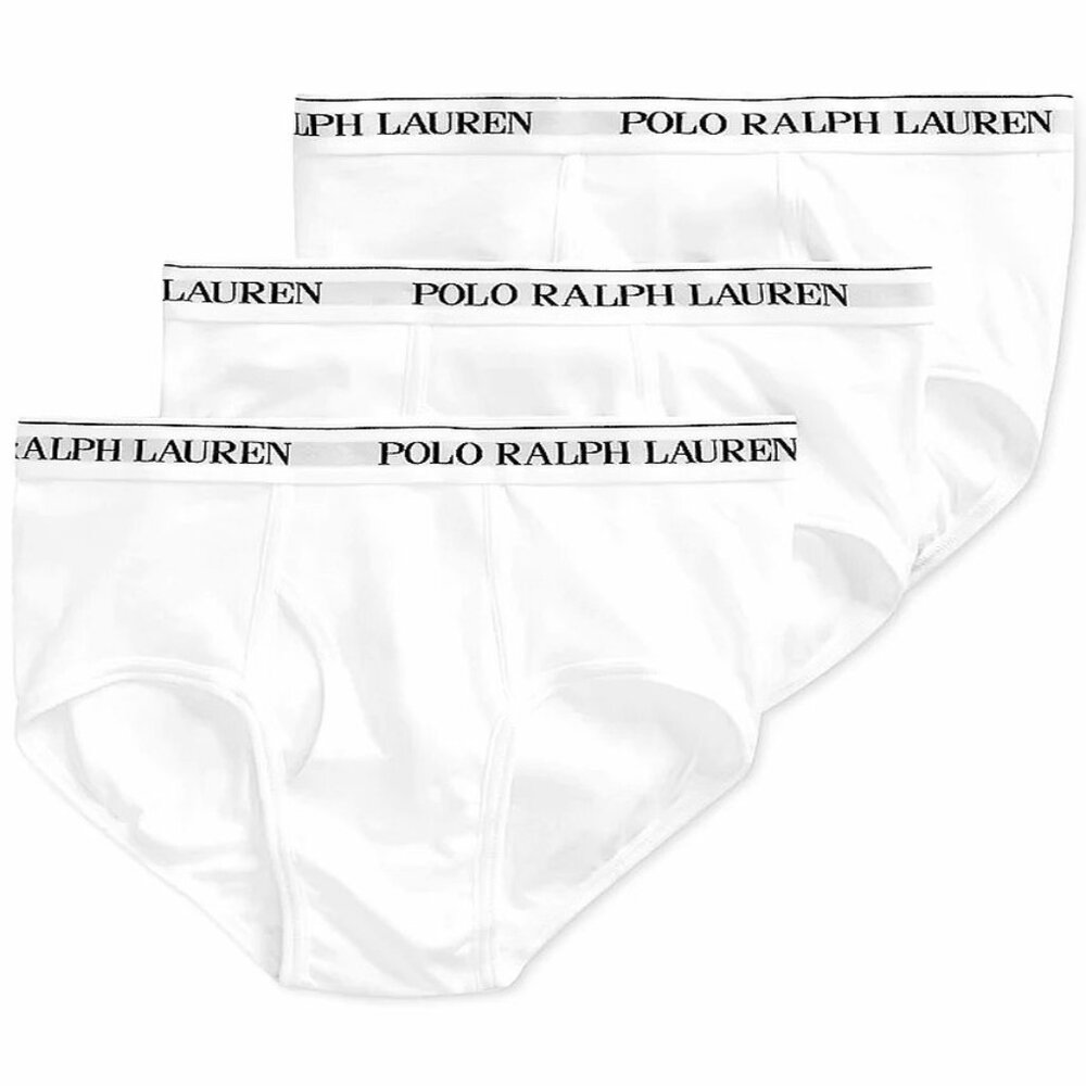Polo Ralph Lauren Big Tall Classic Fit Cotton Midrise Briefs White NXB2P3 3 pack